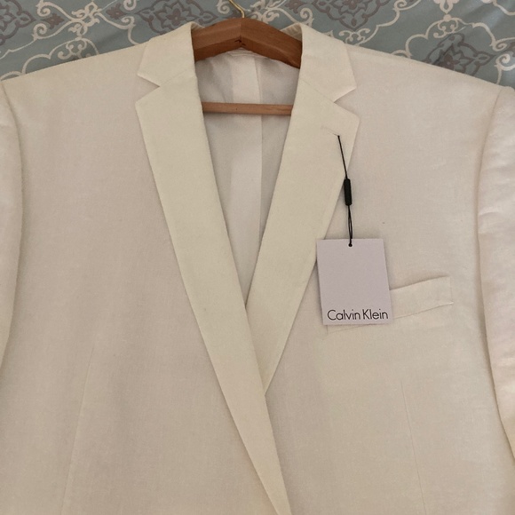 Men’s linen blazer by calvi klein size 46 long - Picture 1 of 7